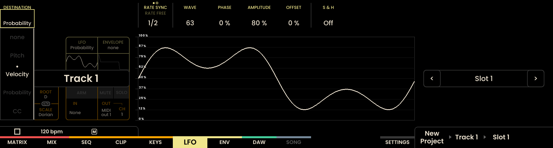Destination Settings