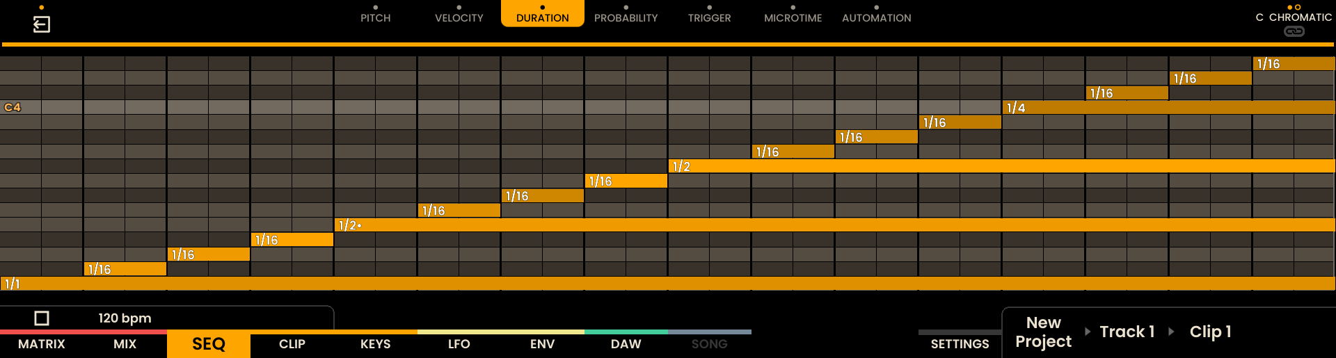 Duration Piano Roll Screenshot