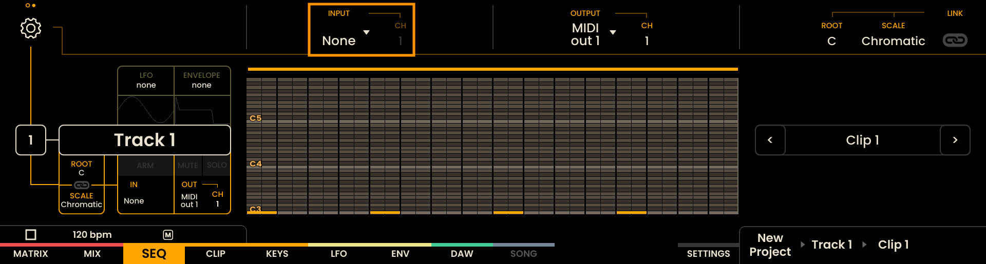 Input Selection Screenshot
