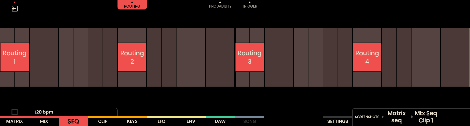 Matrix Sequencer Piano Roll