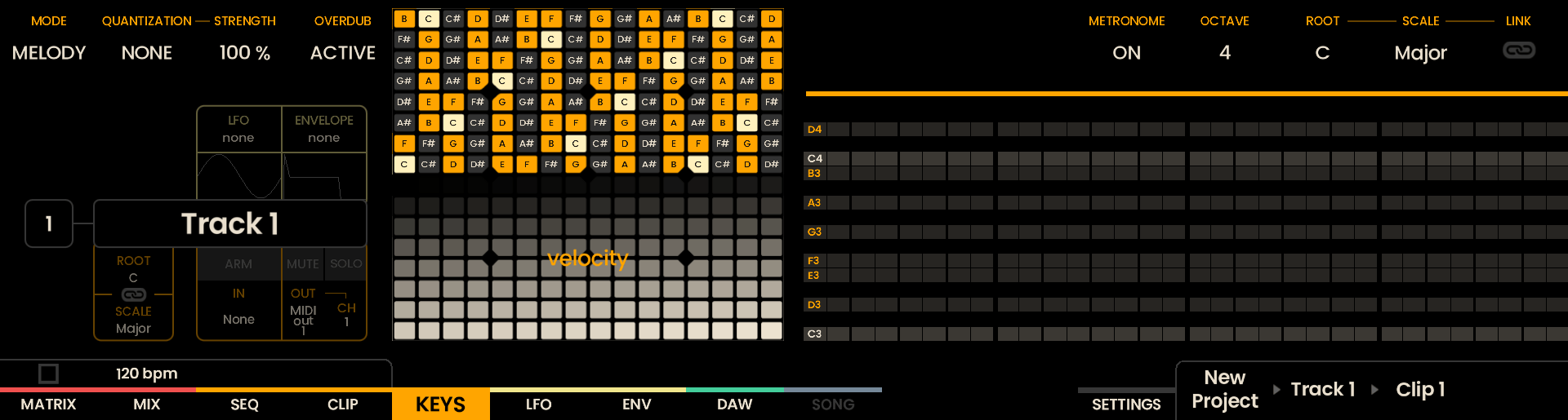 MELODY Mode overview