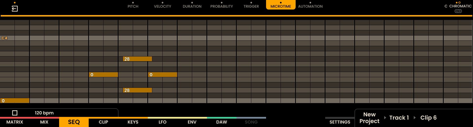 Microtime Piano Roll Screenshot