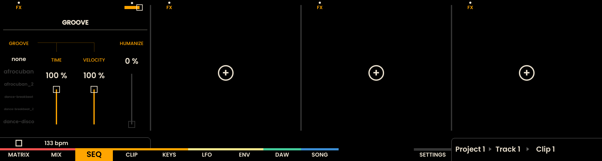 Groove FX Interface