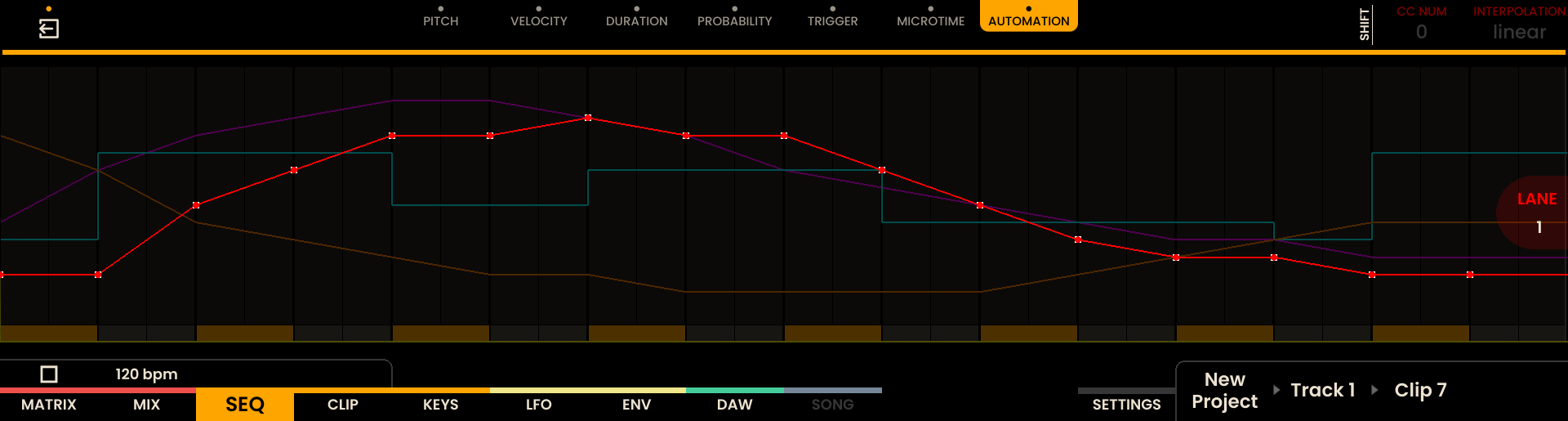 Automation Piano Roll Control