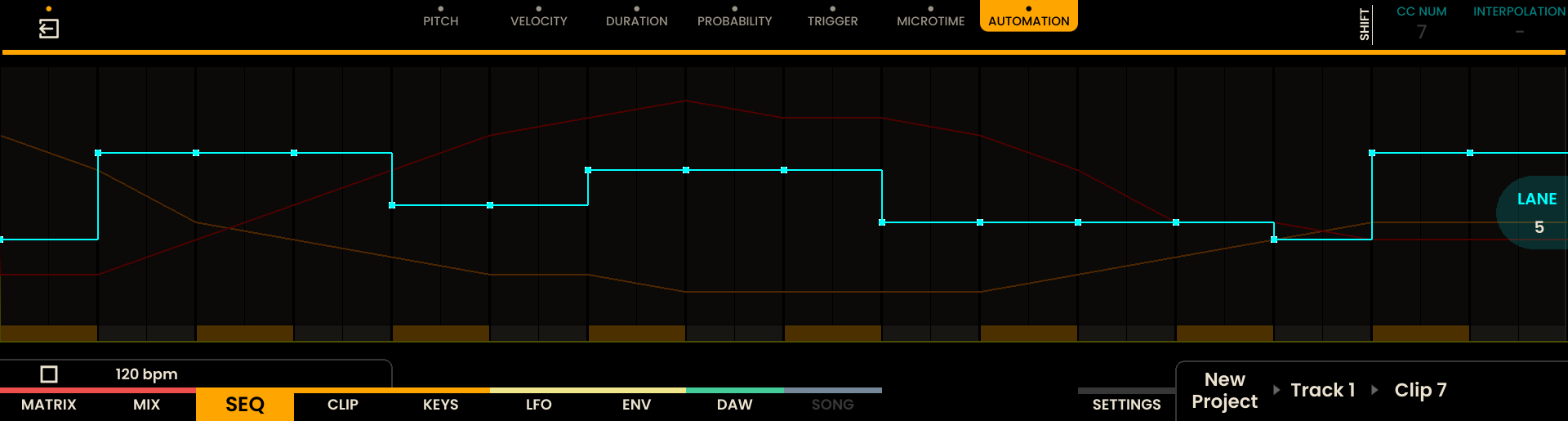 Lanes Piano Roll Screenshot