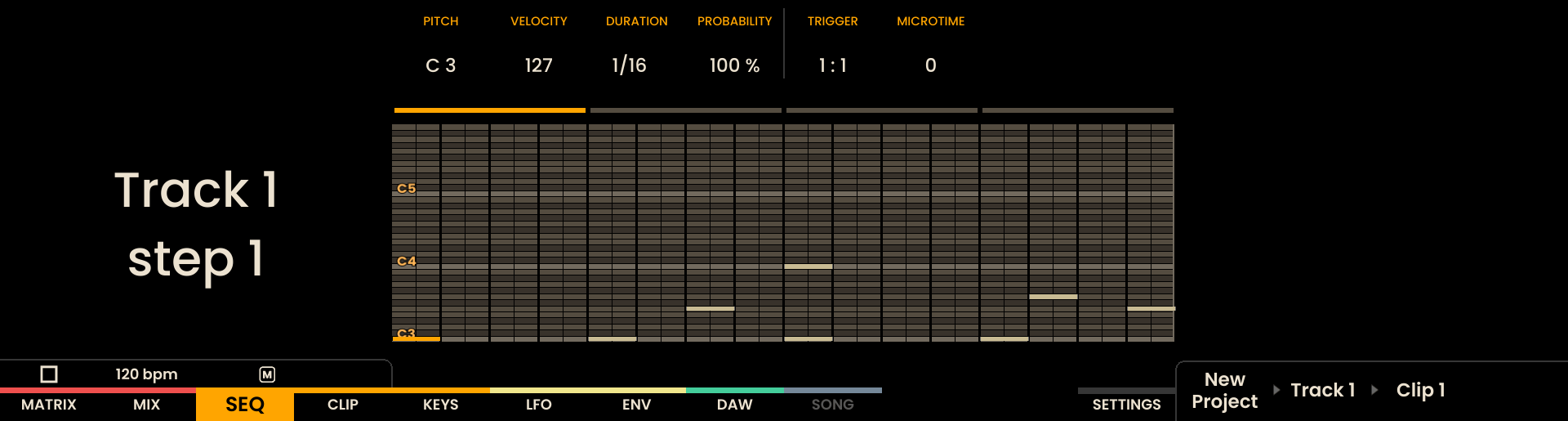 Sequencer Page Screenshot