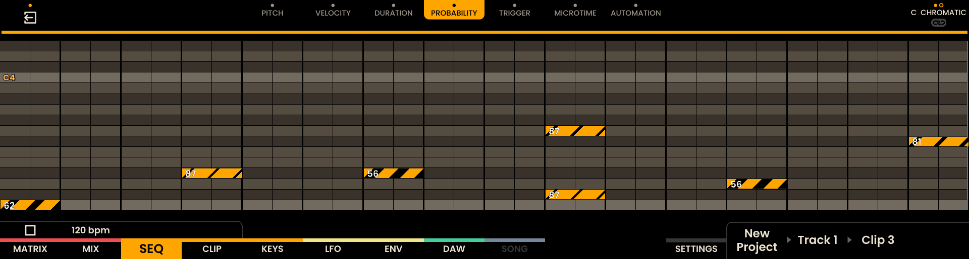 Probability Piano Roll Screenshot