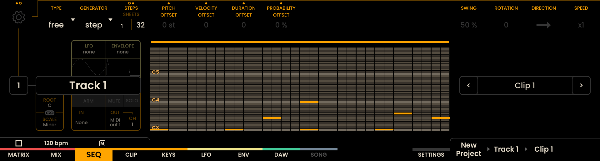 Reliq Sequencer Page
