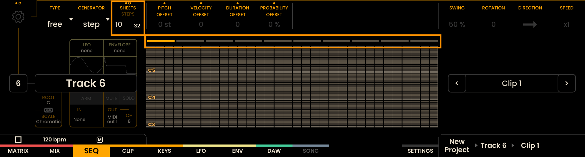 Sequence Length Screenshot